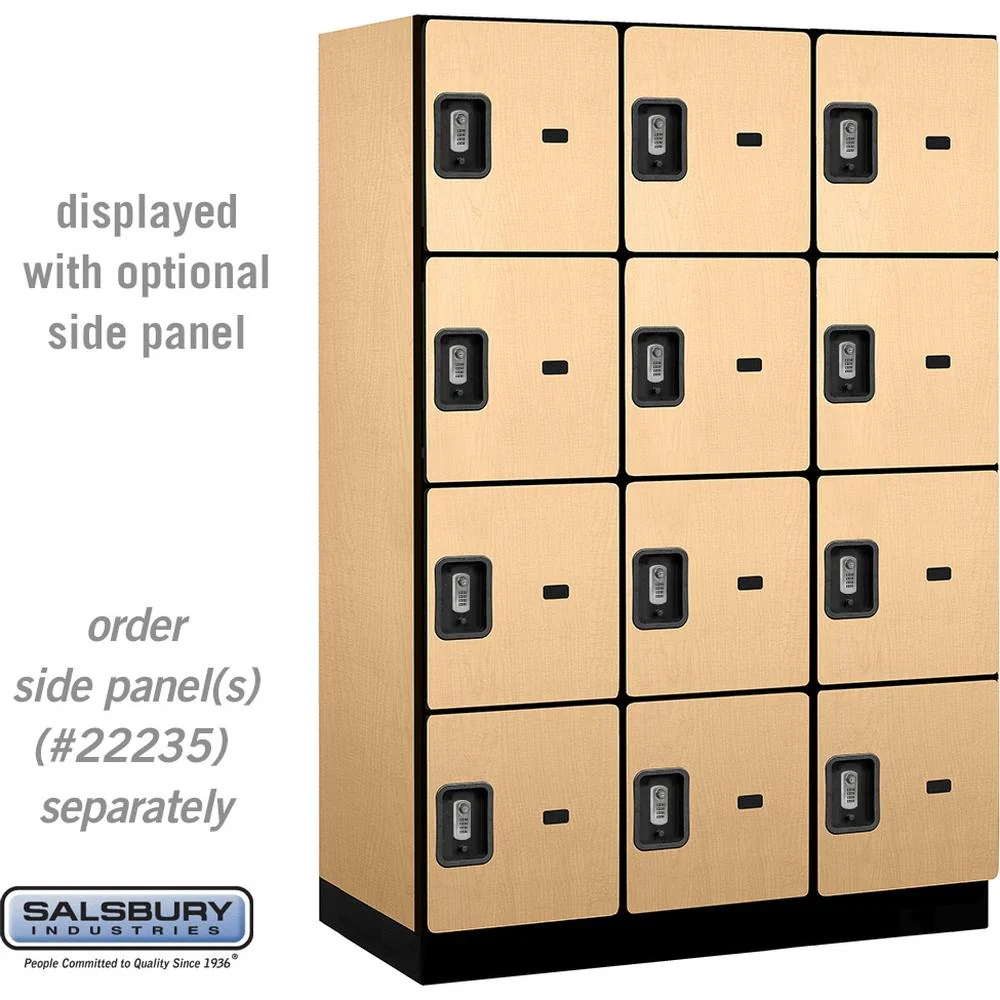 18" Wide Four Tier Designer Wood Locker - 3 Wide - 6 Feet High - 21" Deep by Salsbury - Image 36