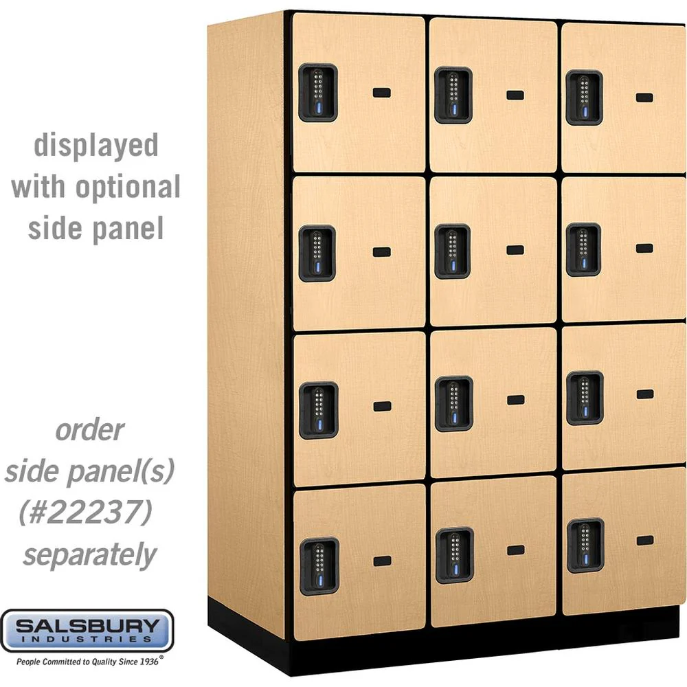 18" Wide Four Tier Designer Wood Locker - 3 Wide - 6 Feet High - 24" Deep by Salsbury - Image 33