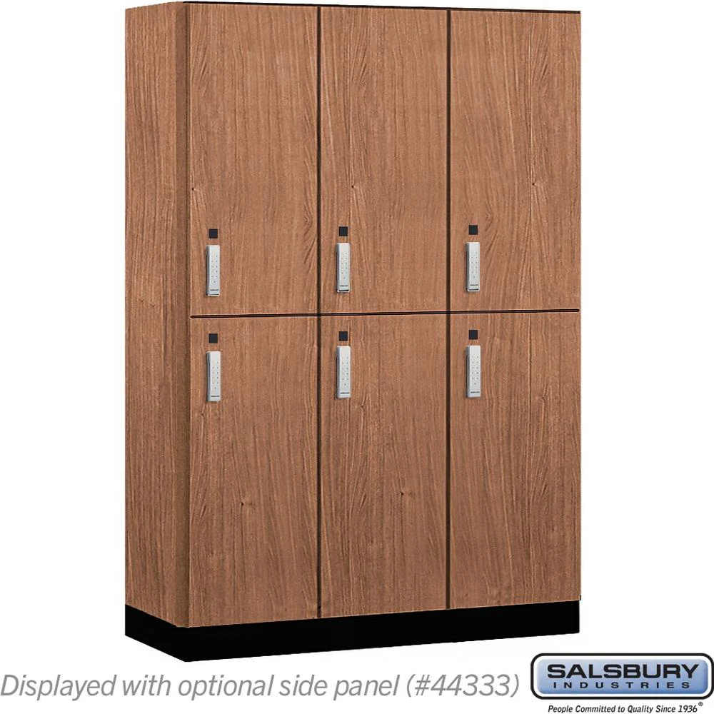 18" Wide Premier Wood Locker - Double Tier-3 Wide - 6 Feet High - 18" Deep by Salsbury - Image 23