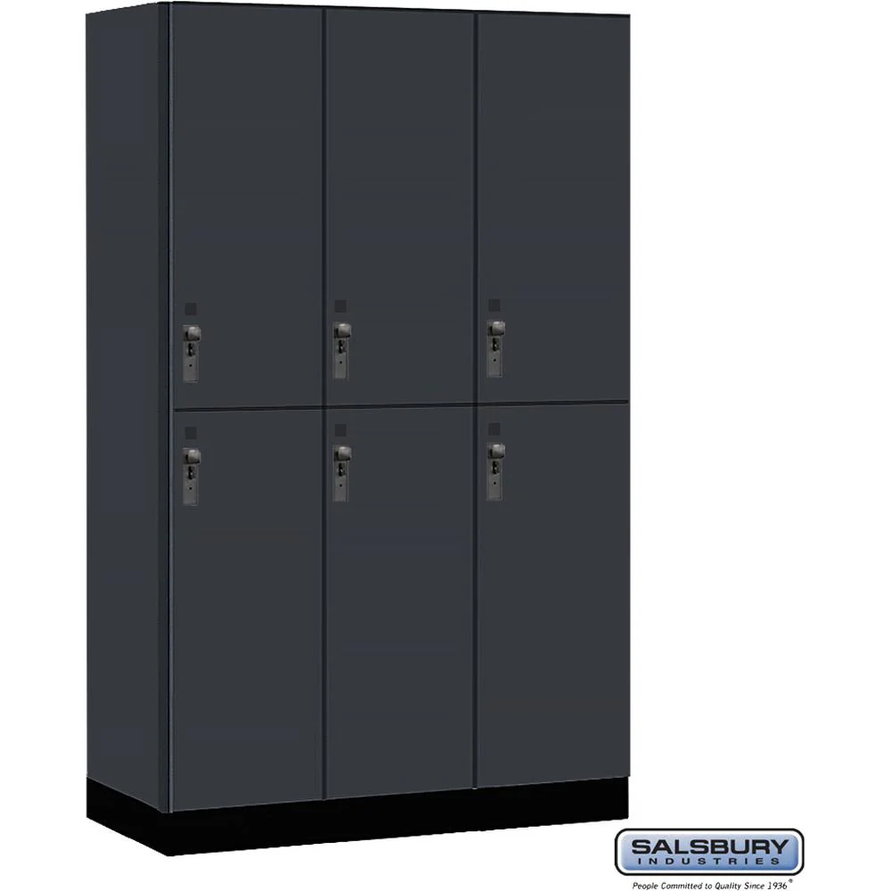 18" Wide Premier Wood Locker - Double Tier-3 Wide - 6 Feet High - 21" Deep by Salsbury - Image 13
