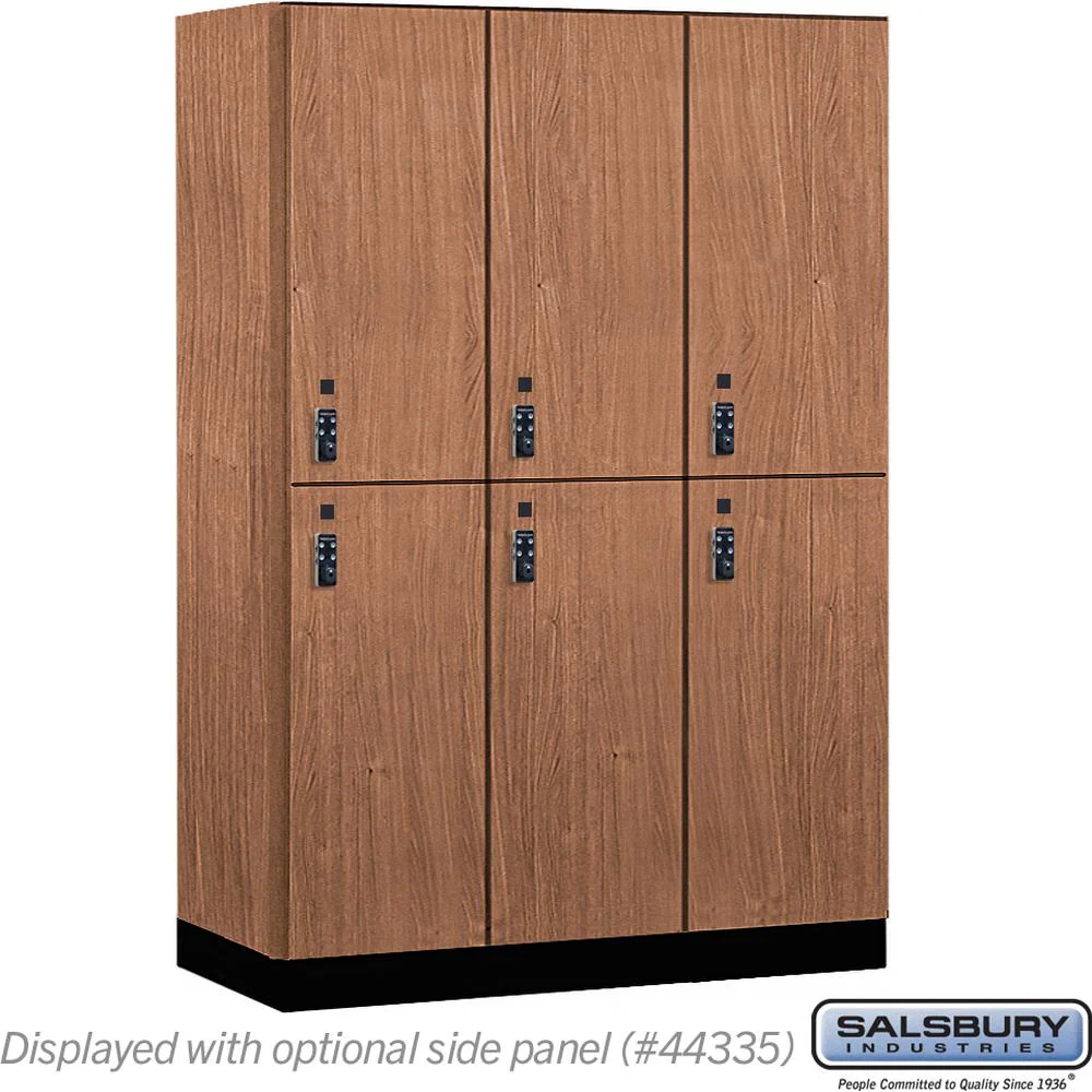 18" Wide Premier Wood Locker - Double Tier-3 Wide - 6 Feet High - 21" Deep by Salsbury - Image 21