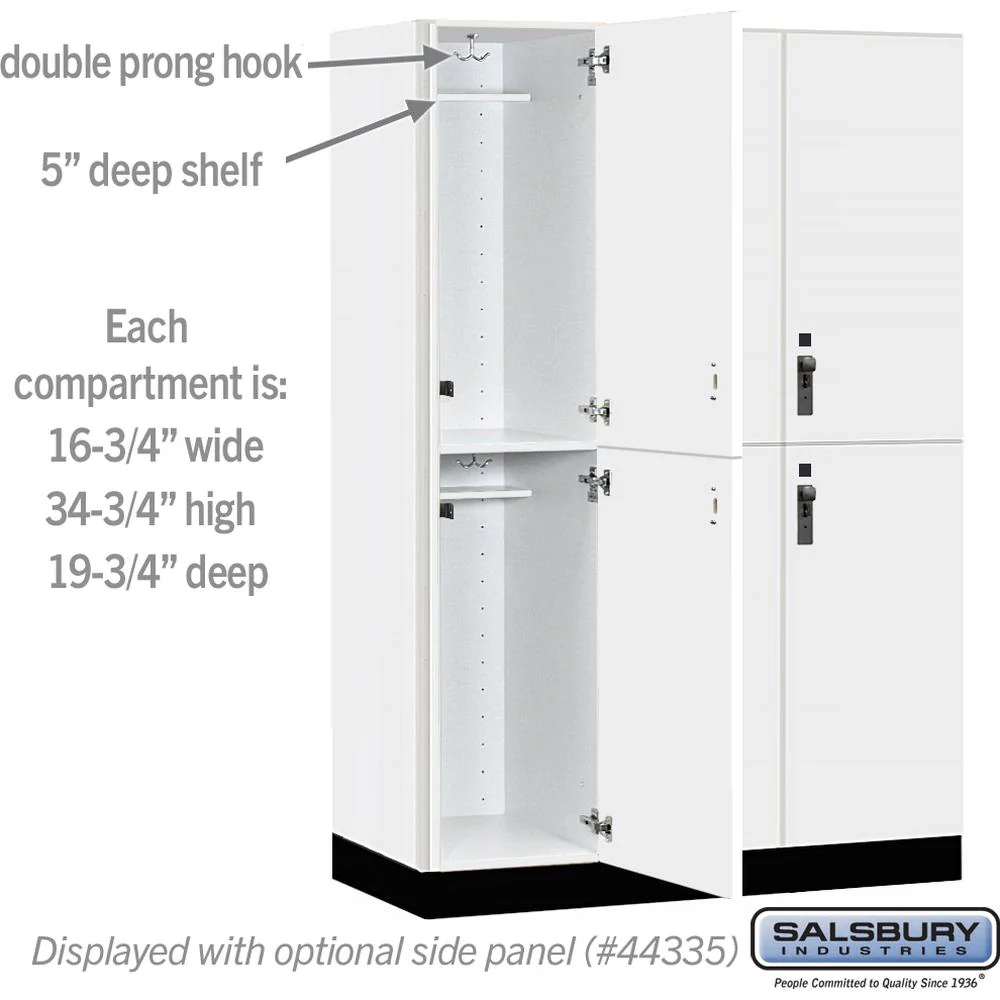 18" Wide Premier Wood Locker - Double Tier-3 Wide - 6 Feet High - 21" Deep by Salsbury - Image 3
