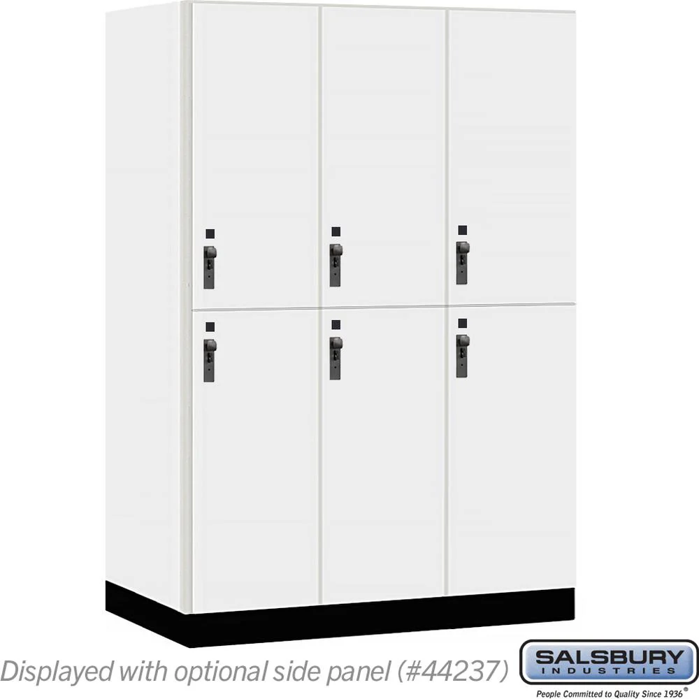 18" Wide Premier Wood Locker - Double Tier-3 Wide - 6 Feet High - 24" Deep by Salsbury
