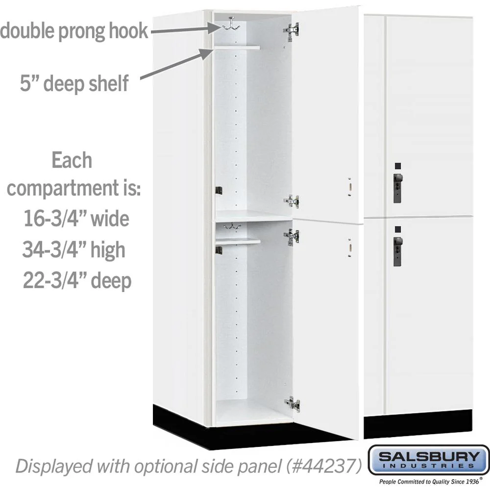 18" Wide Premier Wood Locker - Double Tier-3 Wide - 6 Feet High - 24" Deep by Salsbury - Image 3