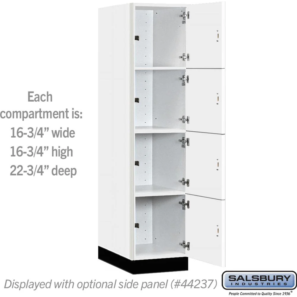 18" Wide Premier Wood Locker - Four Tier-1 Wide - 6 Feet High - 24" Deep by Salsbury - Image 3