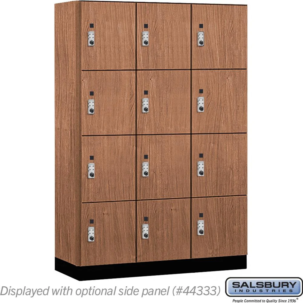 18" Wide Premier Wood Locker - Four Tier-3 Wide - 6 Feet High - 18" Deep by Salsbury - Image 24