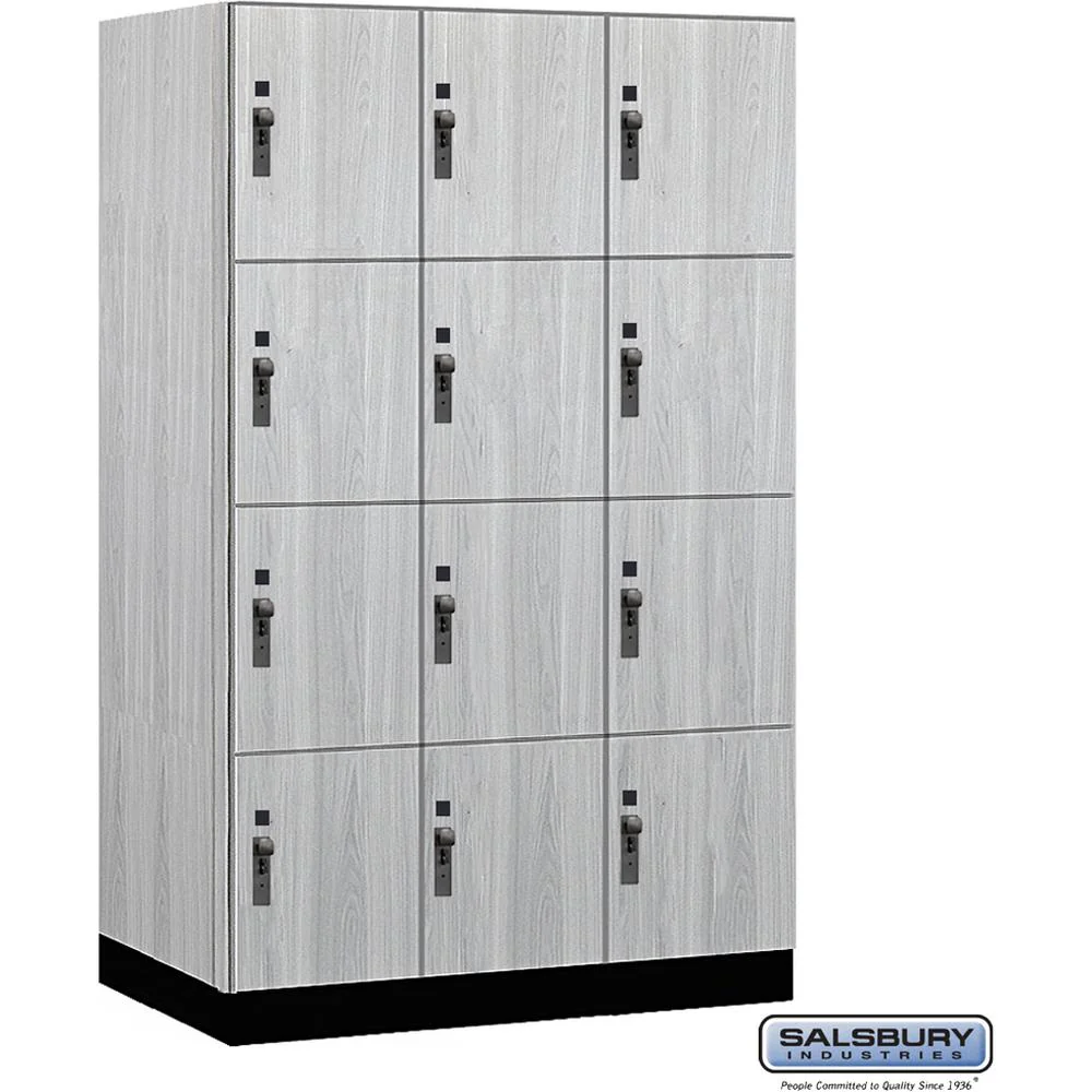 18" Wide Premier Wood Locker - Four Tier-3 Wide - 6 Feet High - 21" Deep by Salsbury - Image 37