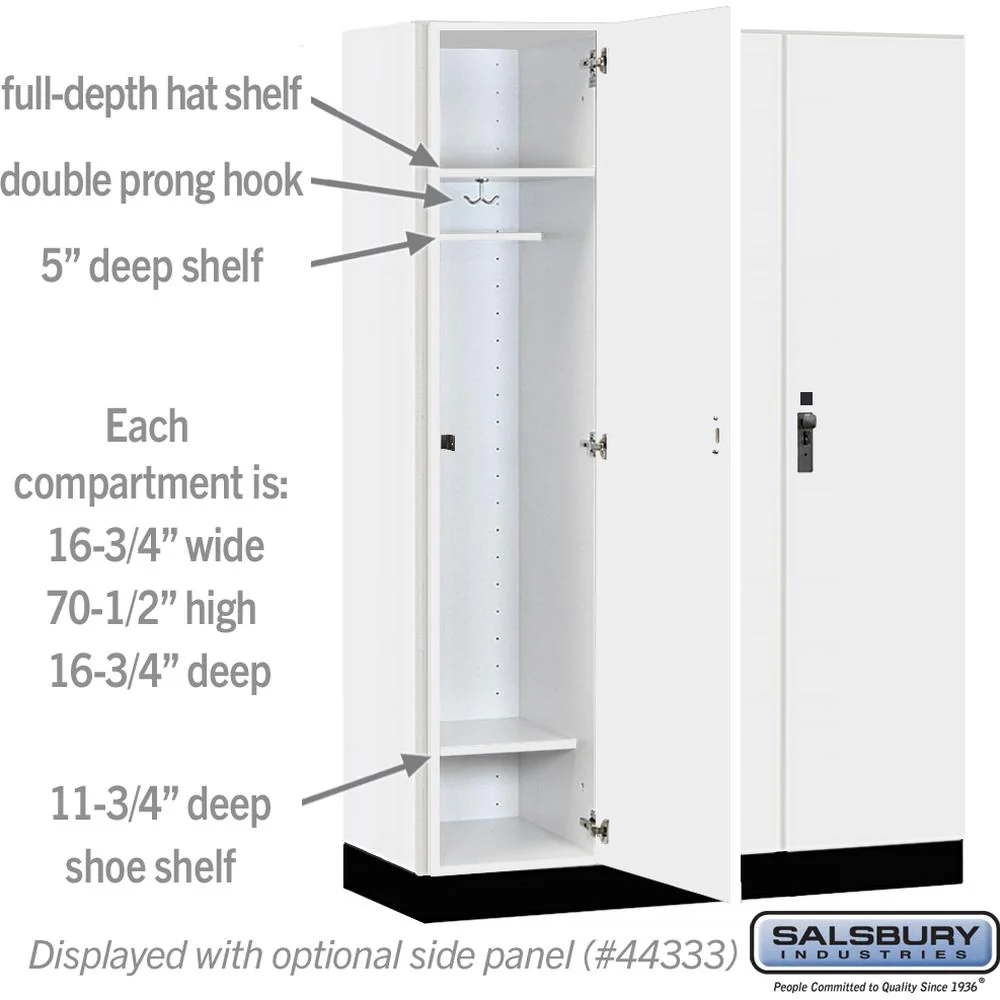 18" Wide Premier Wood Locker - Single Tier - 3 Wide - 6 Feet High - 18" Deep by Salsbury - Image 3