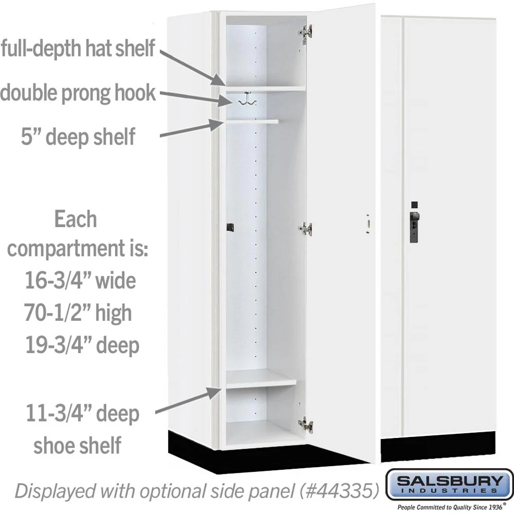 18" Wide Premier Wood Locker - Single Tier - 3 Wide - 6 Feet High - 21" Deep by Salsbury - Image 3