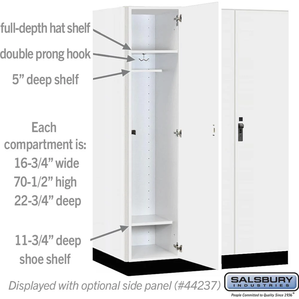 18" Wide Premier Wood Locker - Single Tier - 3 Wide - 6 Feet High - 24" Deep by Salsbury - Image 3