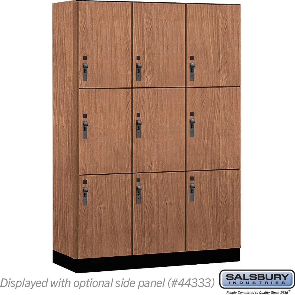 18" Wide Premier Wood Locker - Triple Tier-3 Wide - 6 Feet High - 18" Deep by Salsbury - Image 19
