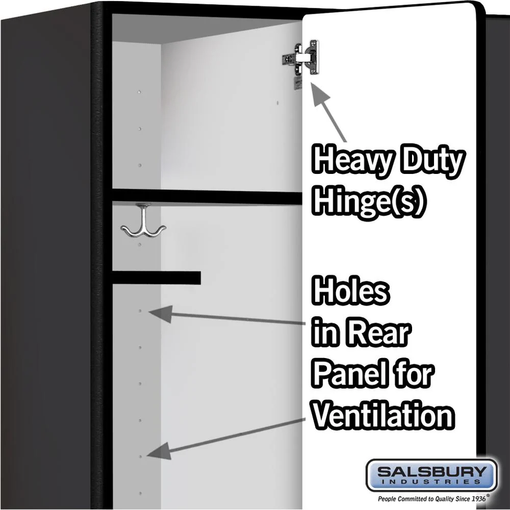 18" Wide Single Tier Designer Wood Locker - 3 Wide - 6 Feet High - 18" Deep by Salsbury - Image 4