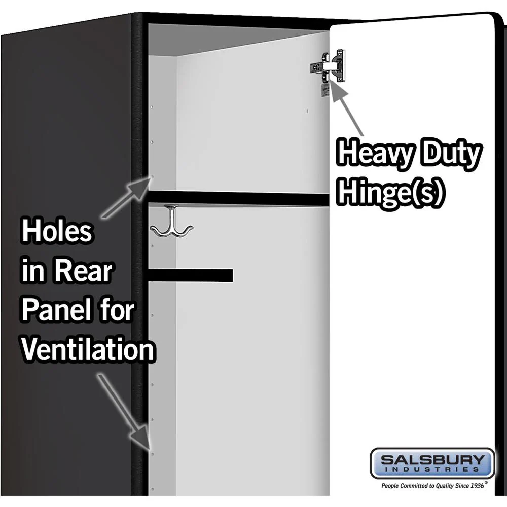 18" Wide Single Tier Designer Wood Locker - 3 Wide - 6 Feet High - 24" Deep by Salsbury - Image 4