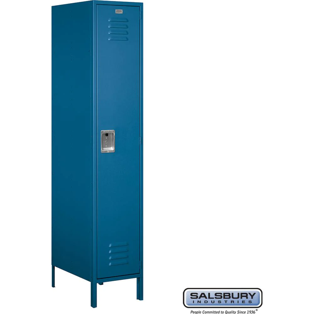 18" Wide Single Tier Standard Metal Locker - 1 Wide - 6 Feet High - 21" Deep by Salsbury