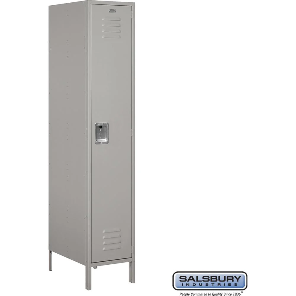 18" Wide Single Tier Standard Metal Locker - 1 Wide - 6 Feet High - 21" Deep by Salsbury - Image 7