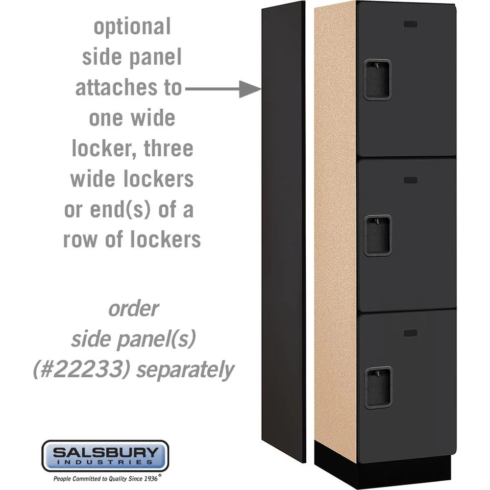 18" Wide Triple Tier Designer Wood Locker - 1 Wide - 6 Feet High - 18" Deep by Salsbury - Image 2
