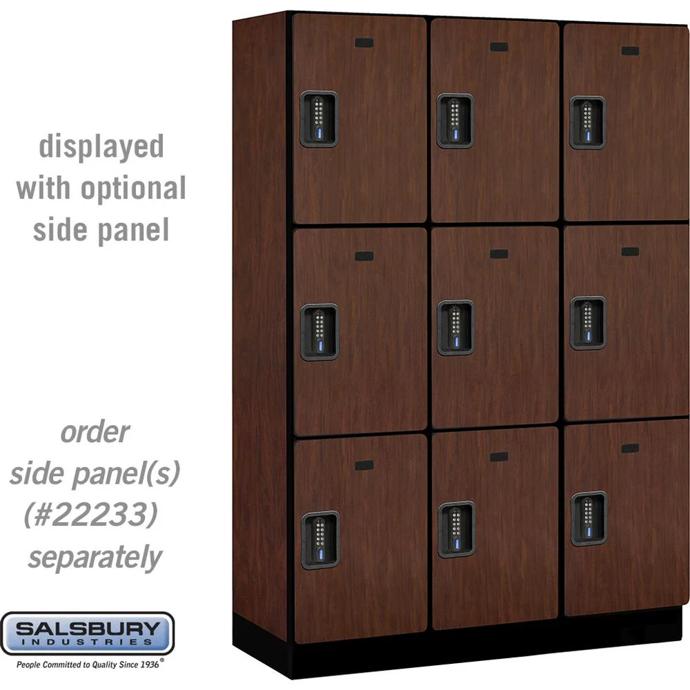18" Wide Triple Tier Designer Wood Locker - 3 Wide - 6 Feet High - 18" Deep by Salsbury - Image 28