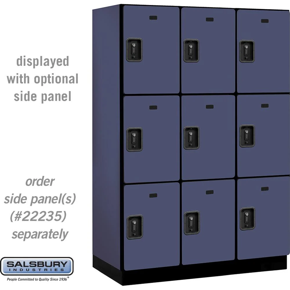 18" Wide Triple Tier Designer Wood Locker - 3 Wide - 6 Feet High - 21" Deep by Salsbury - Image 14