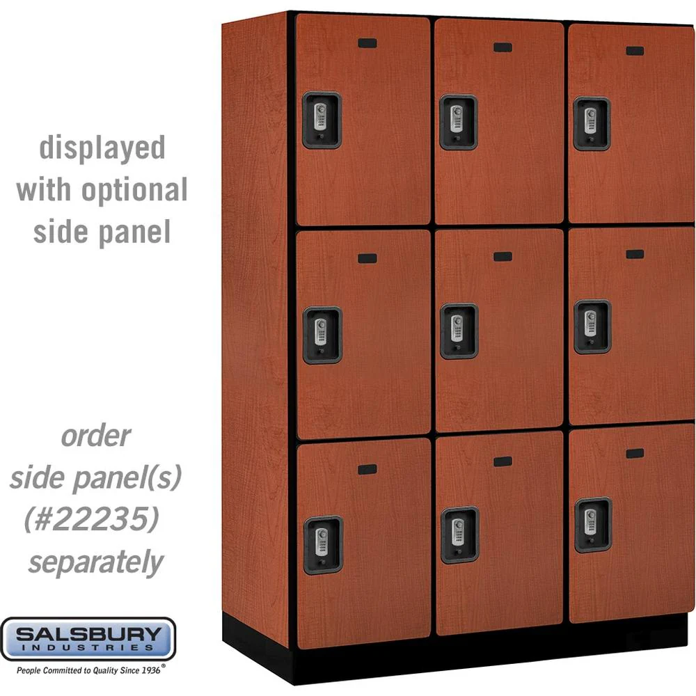18" Wide Triple Tier Designer Wood Locker - 3 Wide - 6 Feet High - 21" Deep by Salsbury - Image 21