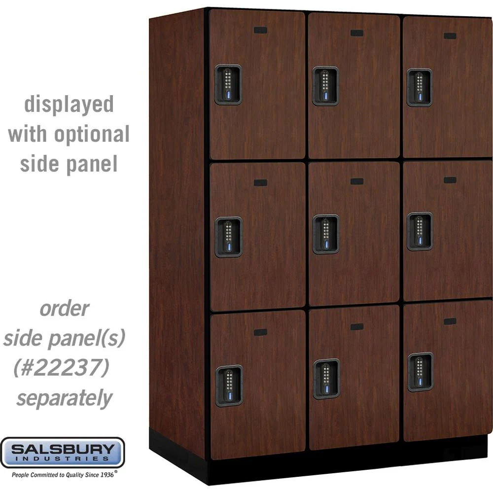18" Wide Triple Tier Designer Wood Locker - 3 Wide - 6 Feet High - 24" Deep by Salsbury - Image 28