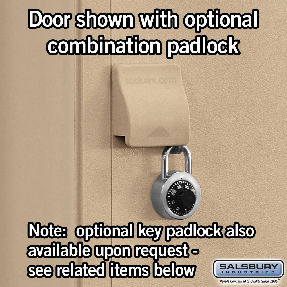 18" Wide Triple Tier Heavy Duty Plastic Locker - 1 Wide - 6 Feet High - 18" Deep - Tan by Salsbury - Image 4