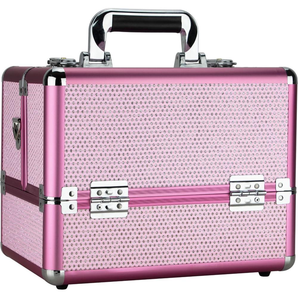 2-Tier Professional Cosmetic Case with Accordion Trays - Pink by TruCase - Image 3