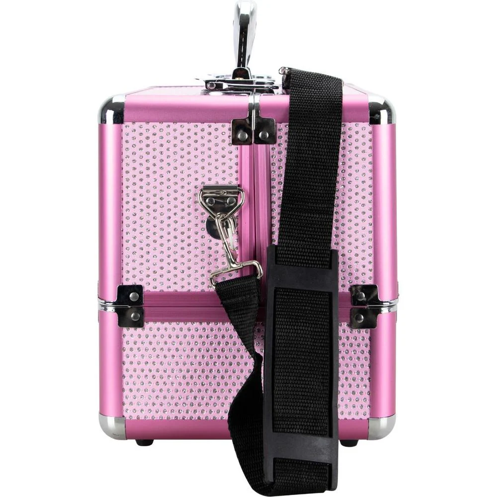 2-Tier Professional Cosmetic Case with Accordion Trays - Pink by TruCase - Image 6