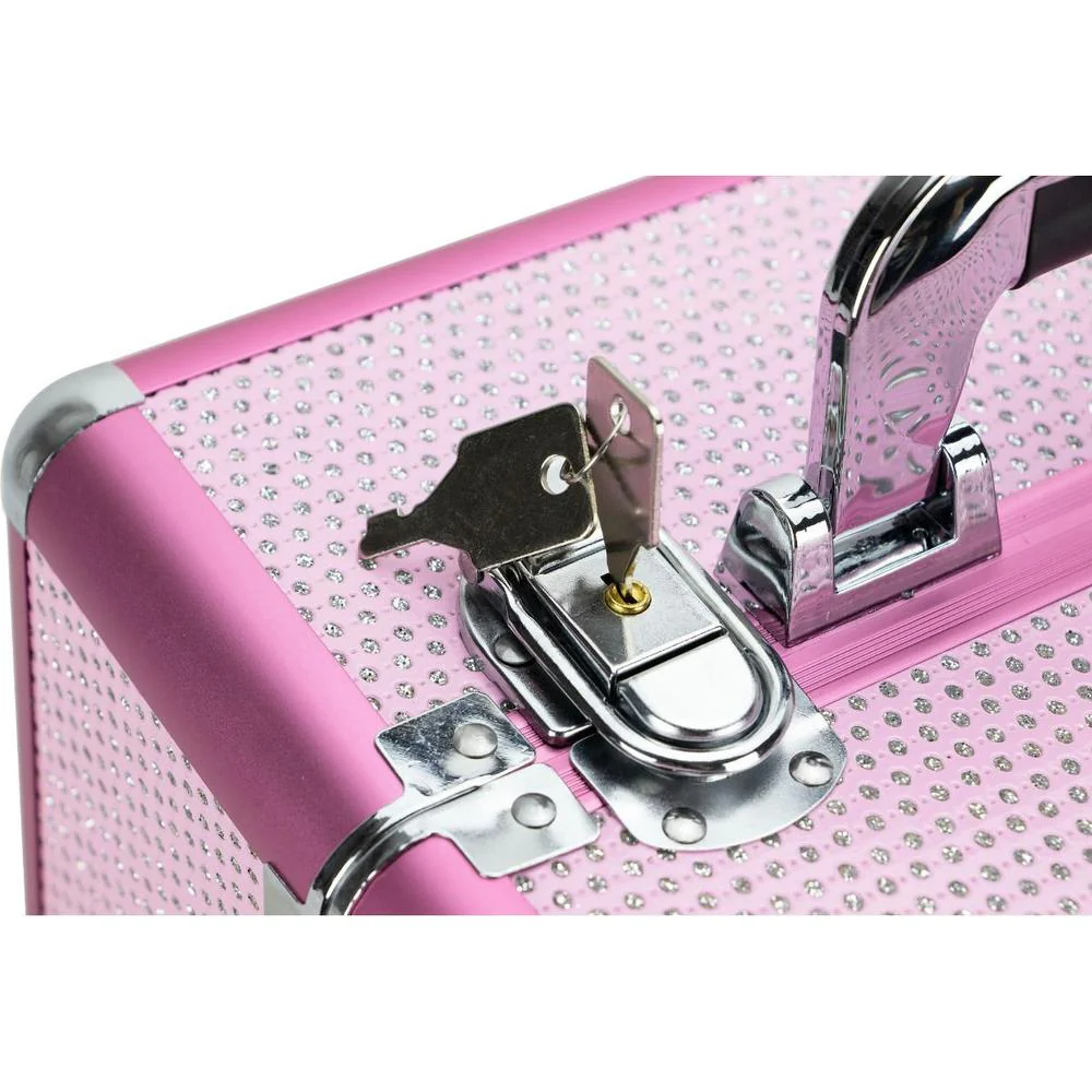 2-Tier Professional Cosmetic Case with Accordion Trays - Pink by TruCase - Image 7