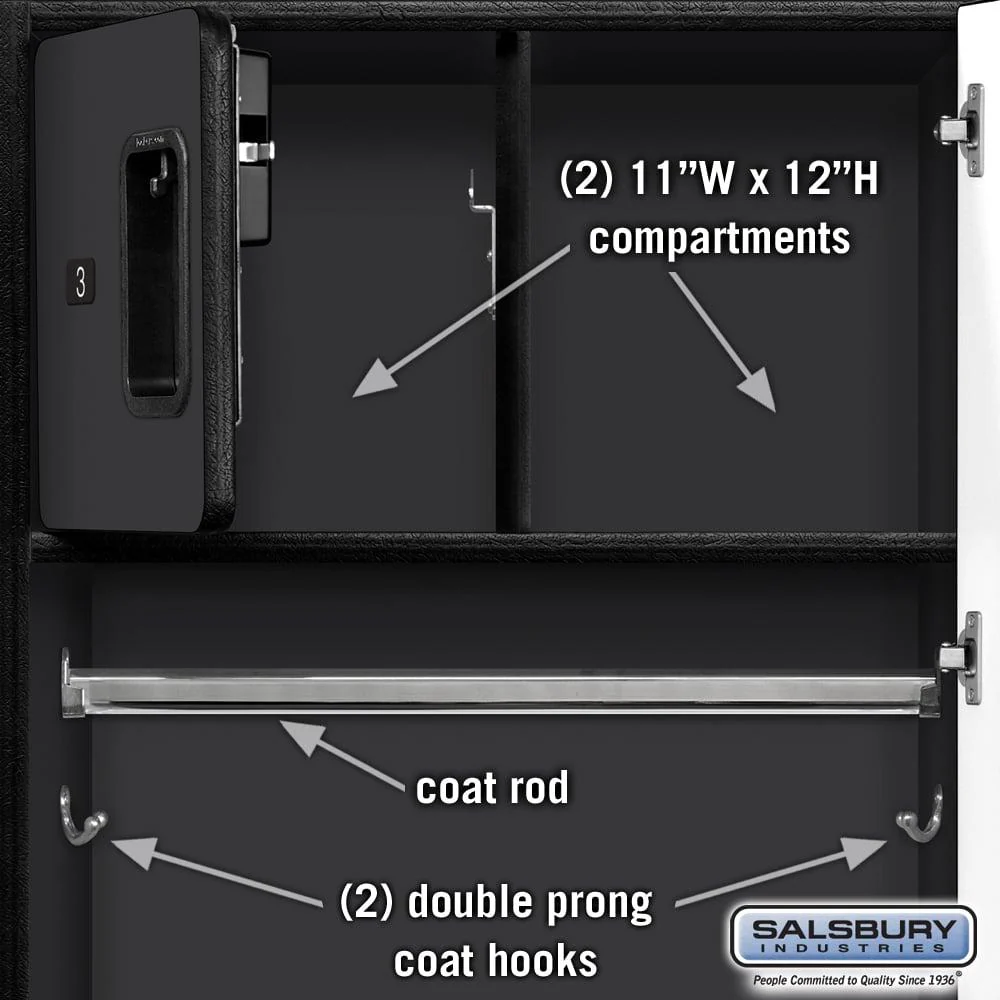 24" Wide Designer Wood Gear Locker - 6 Feet High - 24" Deep by Salsbury - Image 5