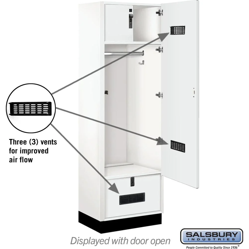 24" Wide Premier Wood Gear Locker - 6 Feet High - 18" Deep by Salsbury - Image 3