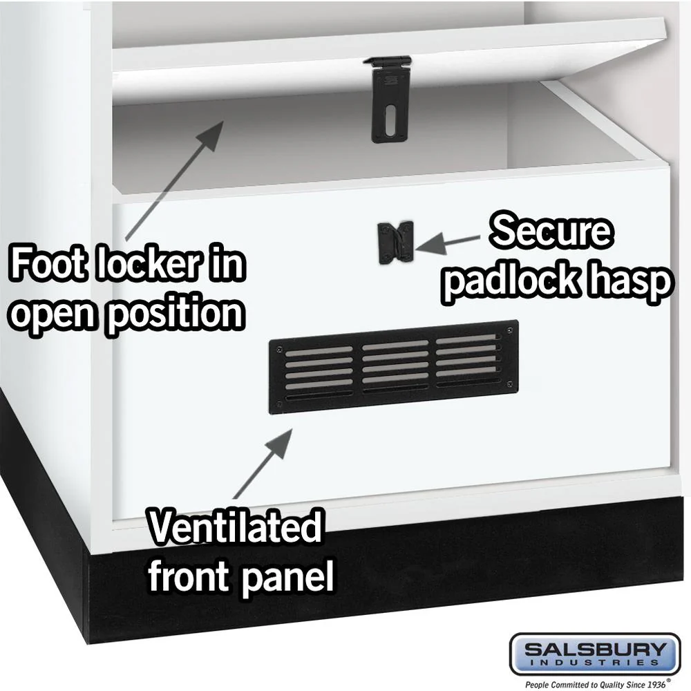 24" Wide Premier Wood Open Access Locker - 6 Feet High - 18" Deep by Salsbury - Image 3