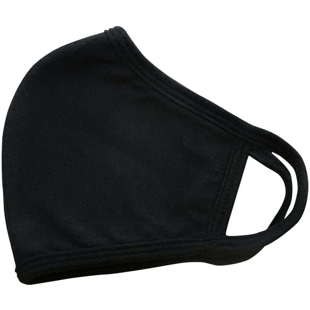 3-Layers Cloth Face Masks - Black Color (Small Size) - Breathable, Water-Resistant, Multi-Use - Pack of 2 - Image 2