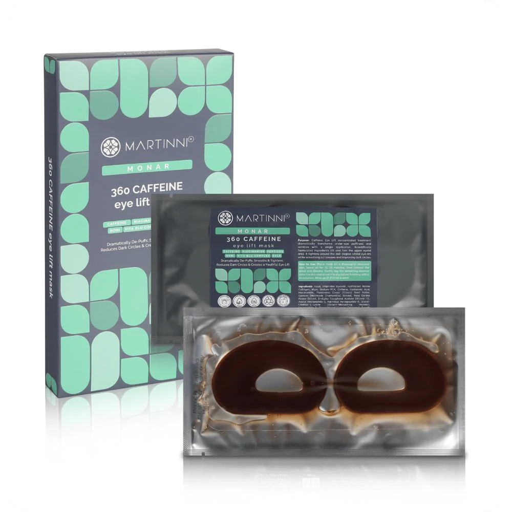 360 Caffeine Eye Mask / Pack of 36 Pair - Each Pre-Moistened 100% Natural and Paraben Free Mask is Single Use by Martinni - Image 4