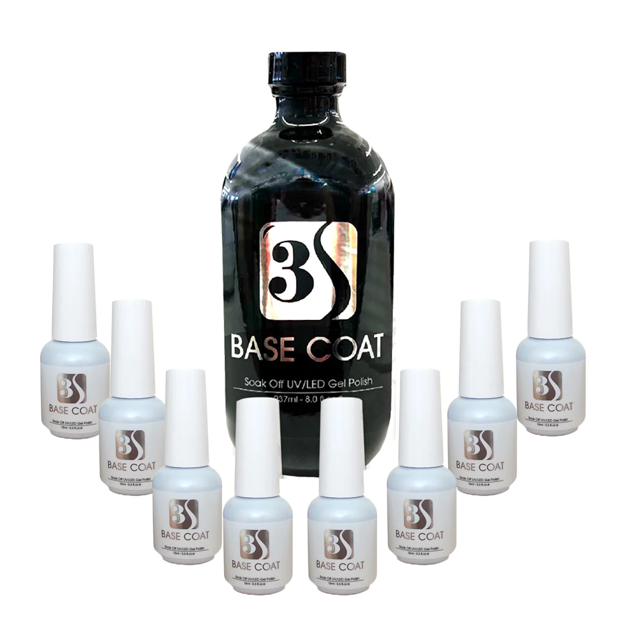 3S Soak-Off Gel - 1 Base 8 oz. + Get 8 Free 0.5 oz.