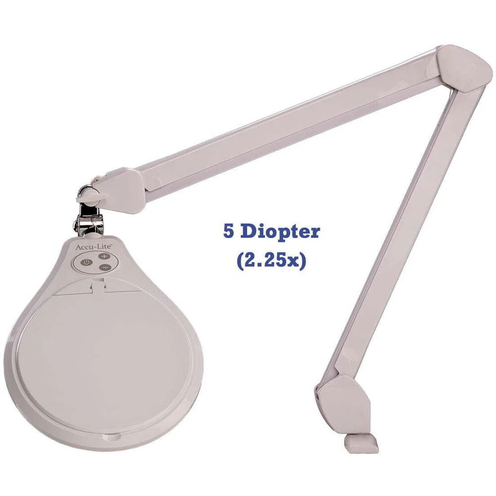 Accu-Lite® 6" Round LED Magnifier - 5 Diopter (2.25x) - White finish by O.C. White - Image 9