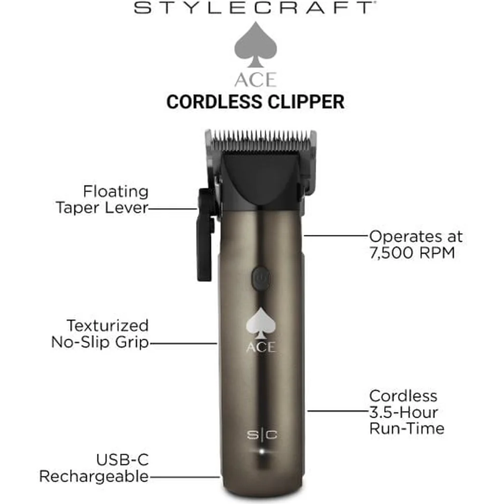 ACE Cordless Hair Clipper with Rotary Motor by Stylecraft - Image 6