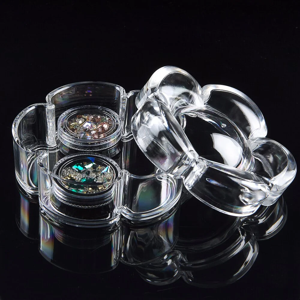 Acrylic Flower Shape Storage Container - For Nail Arts, Jewelries &amp; More - Each - Image 2