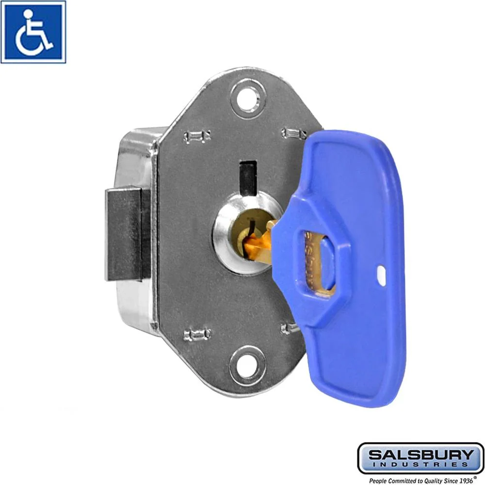 ADA Compliant Key Lock - Built-in - for Open Access Designer Locker and Designer Gear Locker Door - with (2) keys and (2) ADA Key Heads by Salsbury