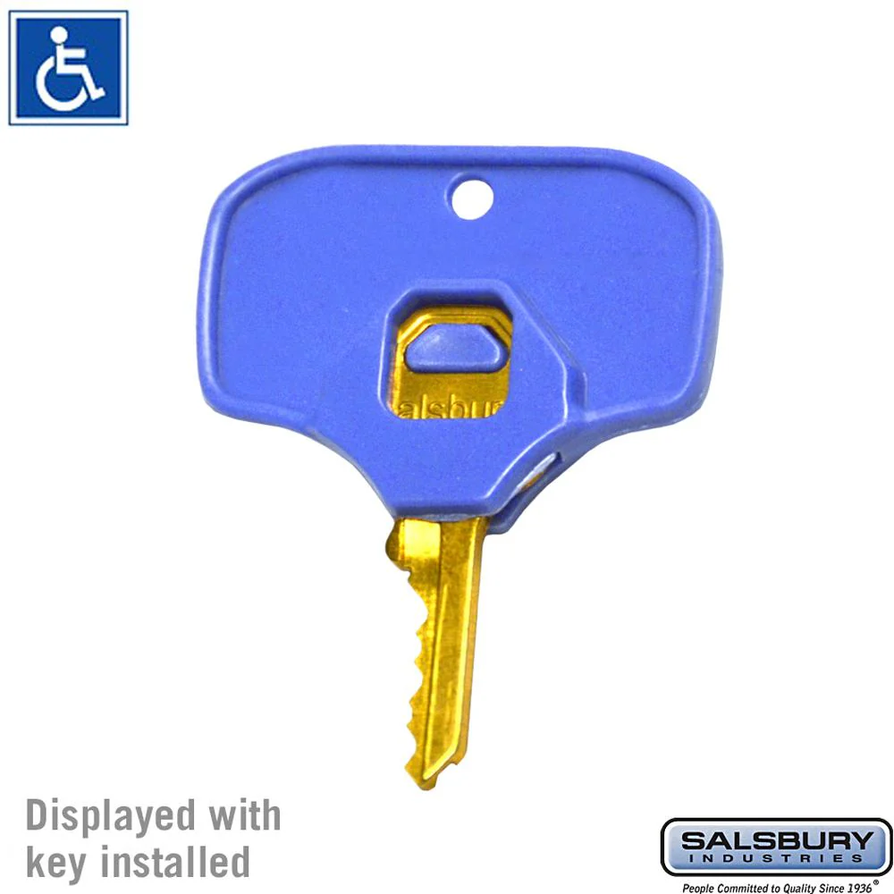 ADA Compliant Key Lock - Built-in - for Open Access Designer Locker and Designer Gear Locker Door - with (2) keys and (2) ADA Key Heads by Salsbury - Image 2