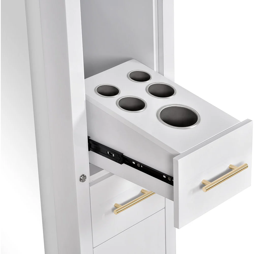 Adonis III Double LED Lighted Styling Station by DIR Salon Furniture - Image 11