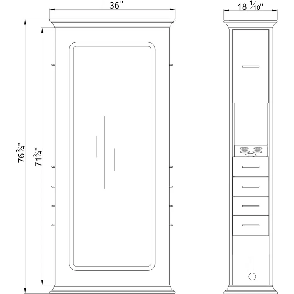 Adonis III Double LED Lighted Styling Station by DIR Salon Furniture - Image 27