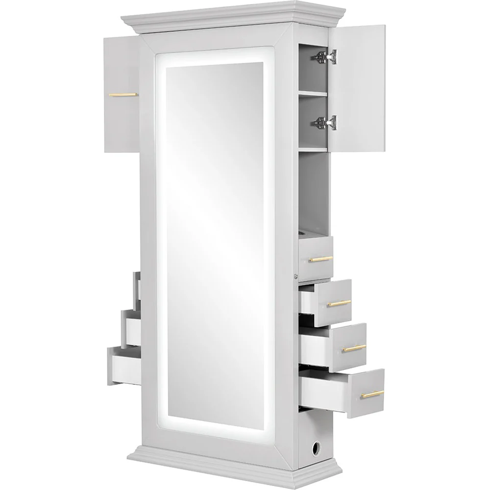 Adonis III Single LED Lighted Styling Station by DIR Salon Furniture - Image 20