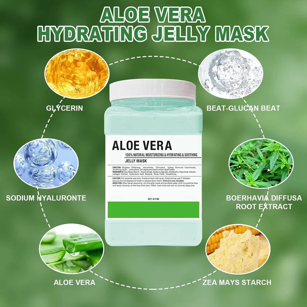 AloePure Soothing Moisture Aloe Vera Jelly Mask / 23 oz. - 650 grams by Jeluxe Masks - Image 3