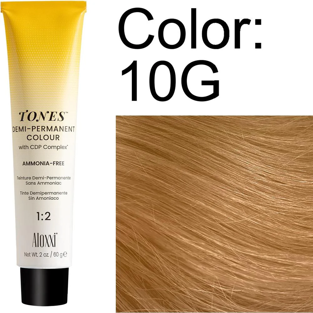 Aloxxi Tones 10G Demi-Permanent Colour / 2 oz.