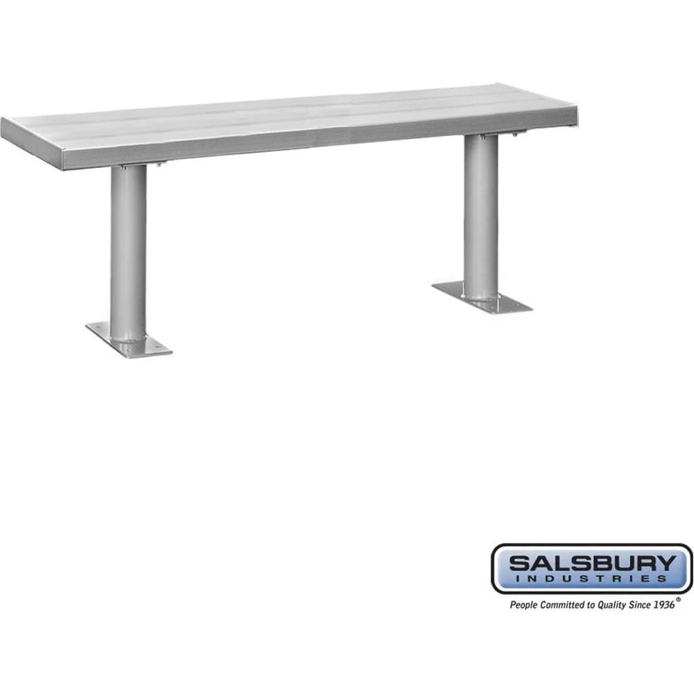 Aluminum Locker Bench - 60" Wide - 14" Deep by Salsbury - Image 4