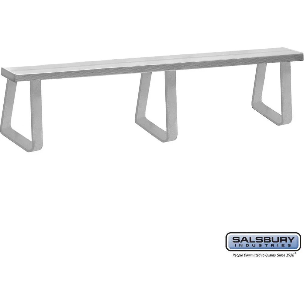 Aluminum Locker Bench - 96" Wide - 10" Deep - Free-Standing by Salsbury - Image 3