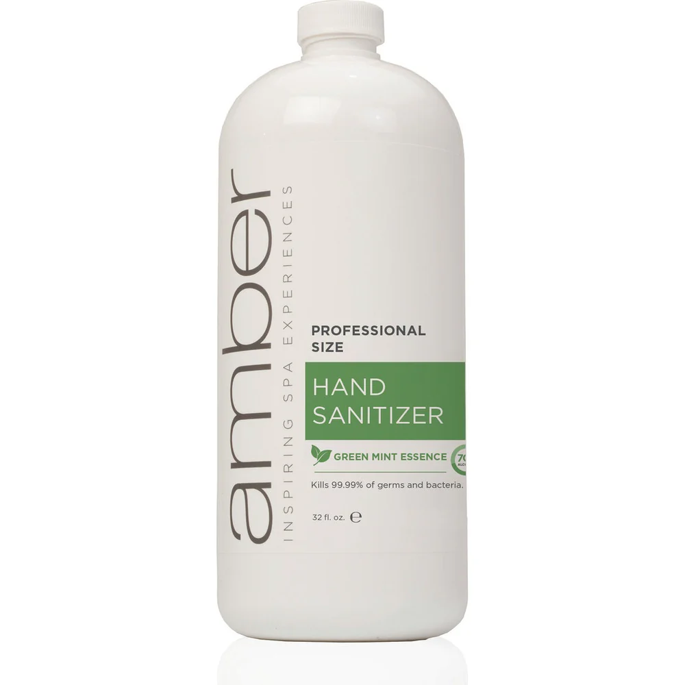 Amber Professional Green Mint Hand Sanitizer / Case of (6) 32 oz. Bottles by Amber Products