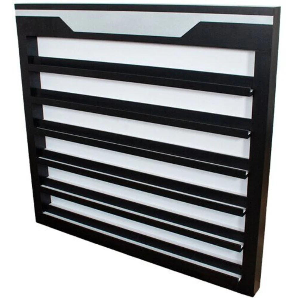 Aminah Wall-Mounted Nail Polish Display / Black with Silver Accents / Display Up To 360 Nail Polish Colors by HANS Equipment