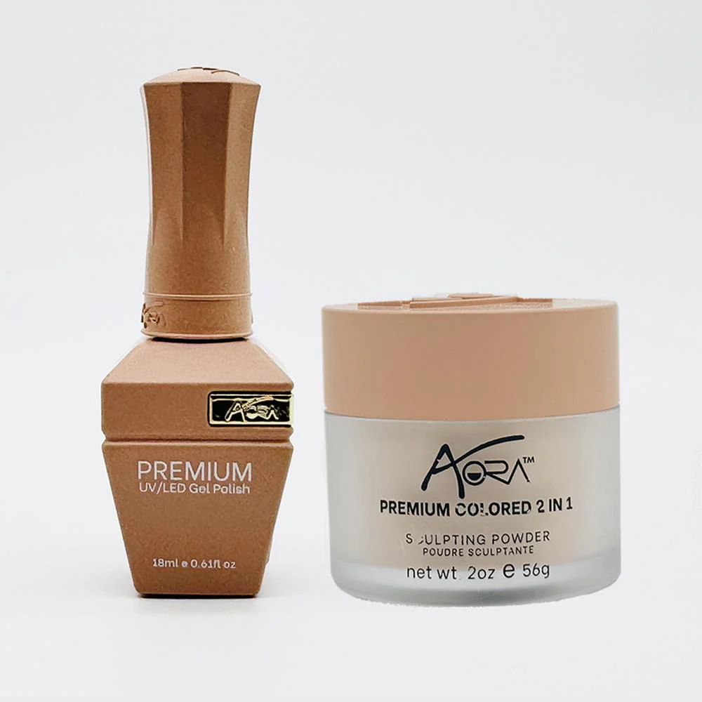 Aora 2-in-1 Set: Gel Polish 0.6 oz. + Dip/Acrylic Powder 2 oz. -#11 - Fuggs