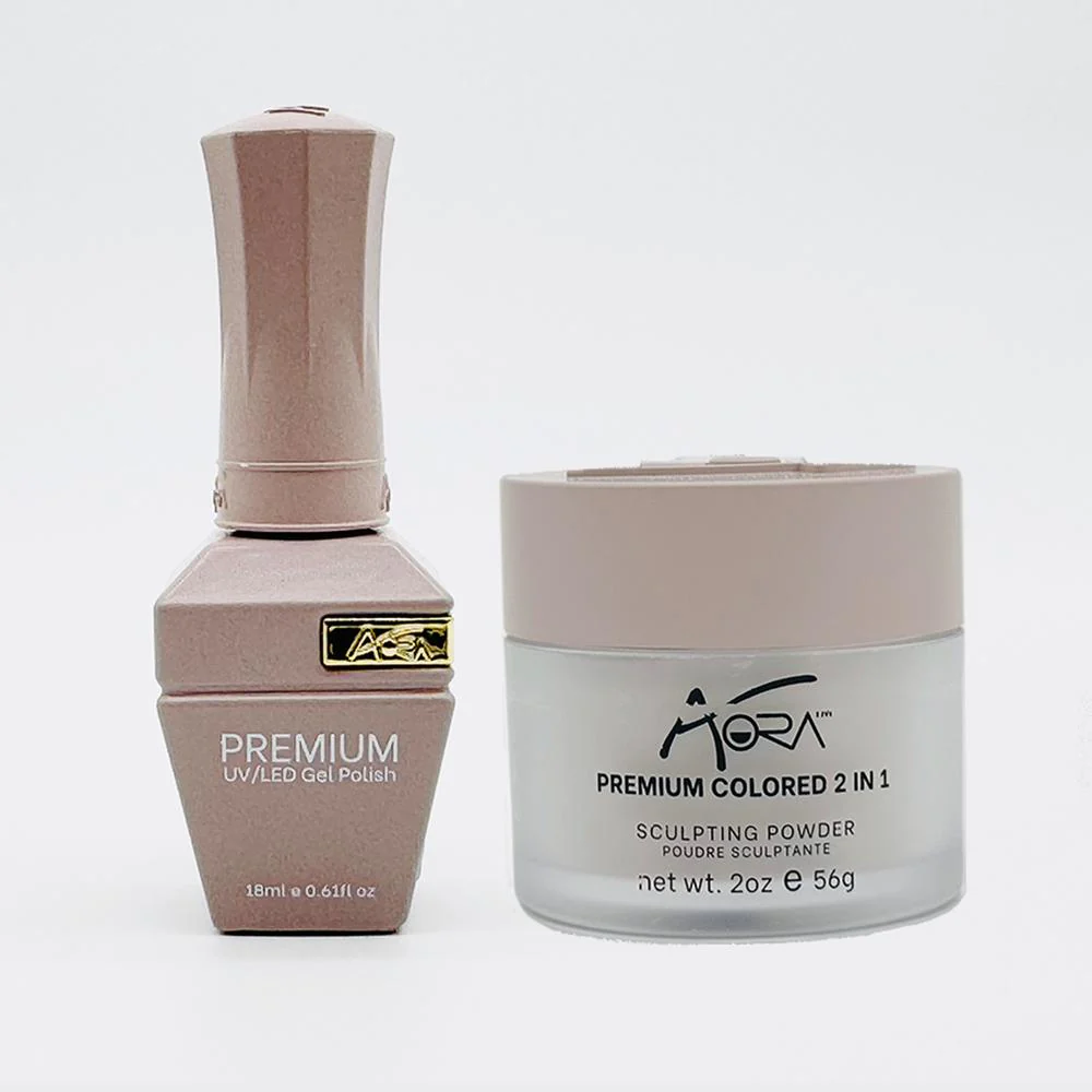 Aora 2-in-1 Set: Gel Polish 0.6 oz. + Dip/Acrylic Powder 2 oz. -#16 - Pink is Power